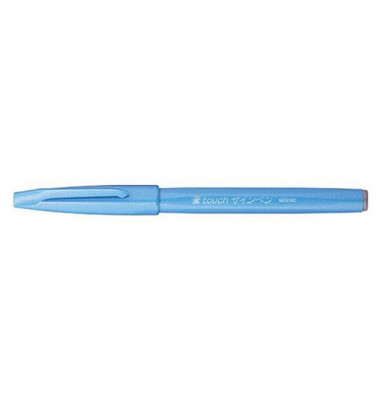 Faserschreiber Sign Pen Brush - Pinselspitze, hellblau