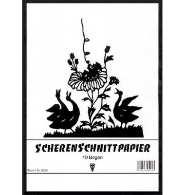 PENIG 3901 10BL schwarz Scherenschnittpapier Heft A3 PENIG 3901 10BL schwarz Scherenschnittpapier Heft A3
