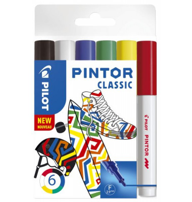 Kreativmarker Pintor Classic - F, 6 Stück sortiert