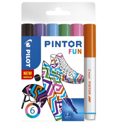 Kreativmarker Pintor FUN - F, 6 Stück sortiert