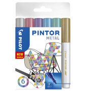 Kreativmarker Pintor Metallic - F, 6 Stück sortiert