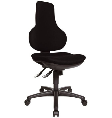 Bürodrehstuhl Ergo Point ohne Armlehnen schwarz
