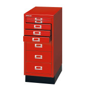 Schubladenschrank MultiDrawer™ 29er Serie L298S870, Stahl, 8 Schubladen (Vollauszug), A4, 27,9 x 67 x 38 cm, mit Sockel, rot