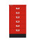 Schubladenschrank MultiDrawer™ 29er Serie L29A36S870, Stahl, 6 Schubladen (Vollauszug), A3, 34,9 x 67 x 43,2 cm, mit Sockel, r