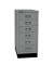 Schubladenschrank MultiDrawer™ 29er Serie L296S855, Stahl, 6 Schubladen (Vollauszug), A4, 38 x 67 x 27,9 cm, mit Sockel, silbe