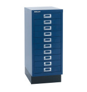 Schubladenschrank MultiDrawer™ 29er Serie L2910S839, Stahl, 10 Schubladen (Vollauszug), A4, 38 x 67 x 27,9 cm, mit Sockel, bla