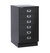 Schubladenschrank MultiDrawer™ 39er Serie L29A36S833, Stahl, 6 Schubladen (Vollauszug), A3, 34,9 x 67 x 43,3 cm, mit Sockel, s
