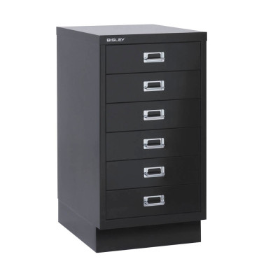 Schubladenschrank MultiDrawer™ 39er Serie L29A36S833, Stahl, 6 Schubladen (Vollauszug), A3, 34,9 x 67 x 43,3 cm, mit Sockel, s