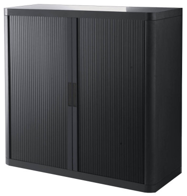 Aktenschrank easy Office E1C0006500020, Kunststoff/Stahl abschließbar, 2 OH, 110 x 104 x 41,5 cm, keine Fachböden, schwarz