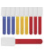 Klettbinder MINI farbsortiert (3x blau, 3x gelb, 4x rot)