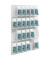 Wanddisplay m.24Fächer 1/3 A4 glasklar 762x51x1042 Acryl