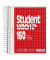 Collegeblock 10-67392 Student, Lineatur 7 / kariert, A6, 70g, rot, 160 Blatt