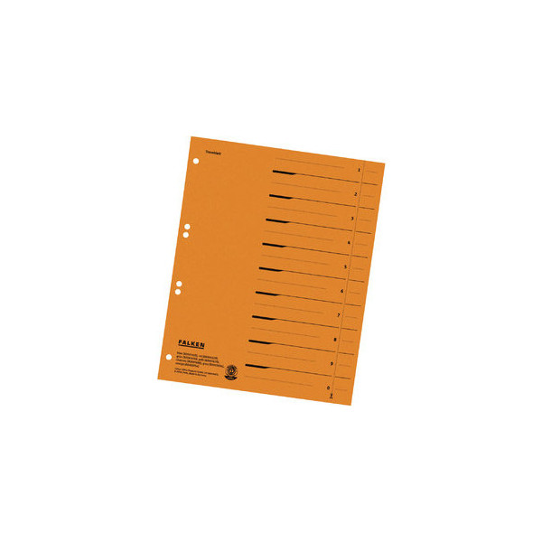 Falken Trennblätter 80001704 A4 orange 250g  4014481041342 Falken 100 Stück