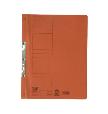 Einhakhefter 100551888, A4 orange ganzer Vorderdeckel, Karton 250g