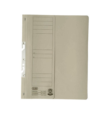 Einhakhefter 100551894, A4 grau halber Vorderdeckel, Karton 250g