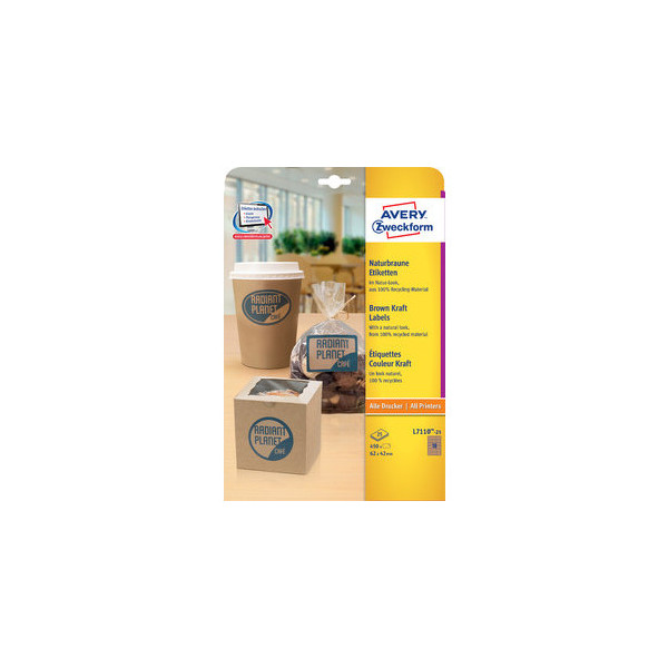 4004182067574 - Etiketten BRAUN L7110-25 62 x 42 mm 4004182067574 Zweckform L7110-25 450 Stück