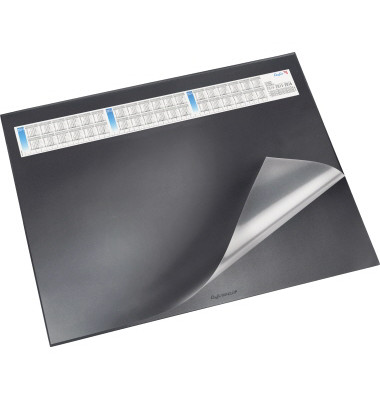 Schreibunterlage Durella DS 44536 mit Kalenderstreifen schwarz 53x40cm Kunststoff