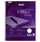 Collegeblock 100050245 Business Office Notes, Lineatur 23 / rautiert mit Rand innen, A4+, 70g, violett, 80 Blatt