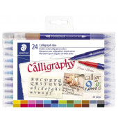 Fasermaler Calligraph duo - 24 Farben, sortiert