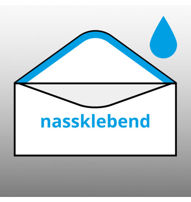 Designbriefumschläge Inspiration Din Lang ohne Fenster nassklebend 100g grau marmora