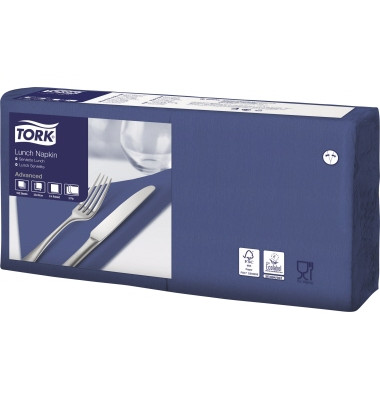 Servietten SOFT 477412, dunkelblau / Uni, 3-lagig, 33x33cm