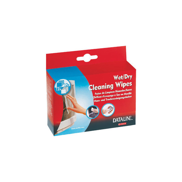 0083495766040 - Bildschirm-Reinigungstücher VE= 12 feuchte- und 12 trockene Re