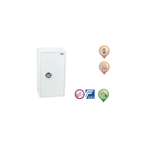 5032548001190 - Tresor SS1184E Fortress 74 l 55kg signalweiß mit Elektronikschloss Stahl 5032548001190 Phoenix Safe