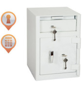 Tresor SS0996K Cashier Deposit 47 l 54kg graphitgrau mit Schlüsselschloss Stahl