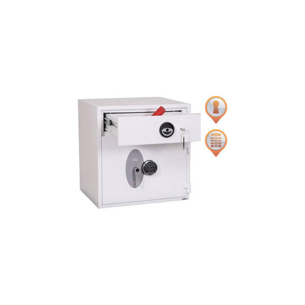 5032548002821 - Tresor HS1091ED Diamond Deposit 112 l 270kg weiß mit Elektronikschloss Stahl 5032548002821 Phoenix Safe