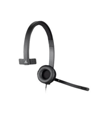 PC-Headset USB Mono, schnurgebunden Logitech H570e Over Ear Schwarz