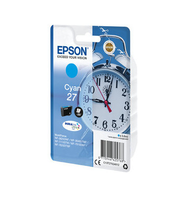 Epson Tinte T2702, 27 Original  Cyan C13T27024012