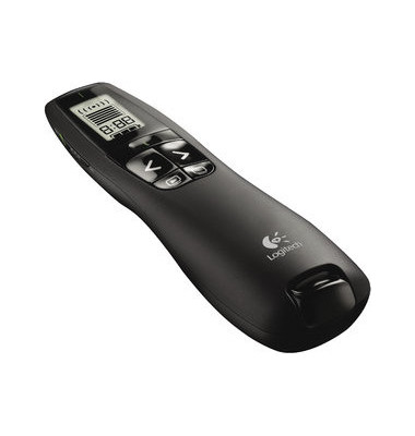 Funk Presenter inkl. Laserpointer, integriertes Display Logitech R700