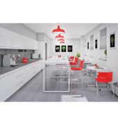 Stehtisch WNSK22NNNZ-BICZ+NBQ6N0SN-BI 110cm (H), 160x90cm (BxT), rechteckig, weiß / silber
