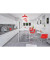 Stehtisch WNSK22NNNZ-BICZ+NBQ6N0SN-BI 110cm (H), 160x90cm (BxT), rechteckig, weiß / silber
