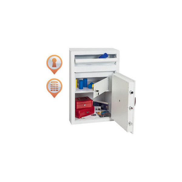 5032548102255 - Tresor SS0998E Cashier Deposit 92 l 130kg graphitgrau mit Elektronikschloss Stahl 5032548102255 Phoenix Safe