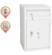Tresor SS0998K Cashier Deposit 92 l 130kg graphitgrau mit Schlüsselschloss Stahl
