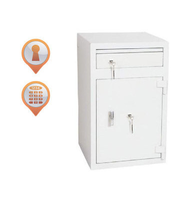 Tresor SS0998K Cashier Deposit 92 l 130kg graphitgrau mit Schlüsselschloss Stahl