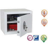 Tresor SS1182K Fortress 24 l 25kg signalweiß mit Doppelbartschloss Stahl