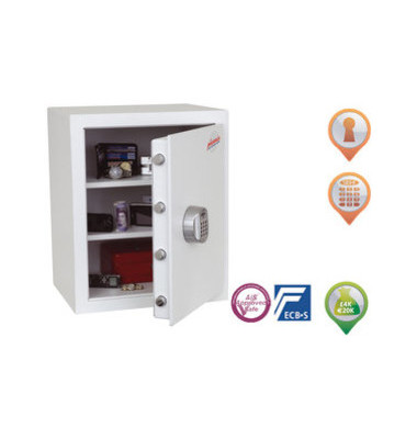 Tresor SS1183E Fortress 42 l 37kg signalweiß mit Elektronikschloss Stahl