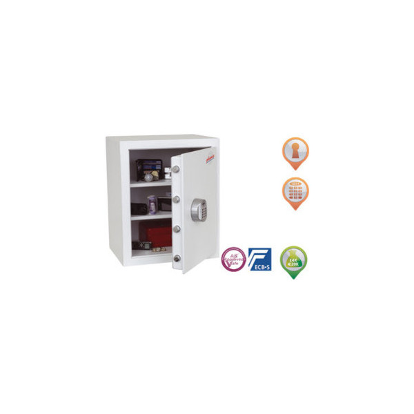 5032548000148 - Tresor SS1183E Fortress 42 l 37kg signalweiß mit Elektronikschloss Stahl 5032548000148 Phoenix Safe
