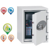 Tresor DS2002E Data Care 18 L 93kg weiß mit Elektronikschloss Stahl