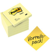 Haftnotizen 654Y6, Notes 654, 76x76mm, gelb, quadratisch