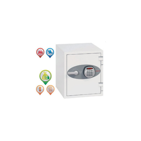 5032548000179 - Tresor DS2001K Data Care 7 l 43kg weiß mit Schlüsselschloss Stahl 5032548000179 Phoenix Safe