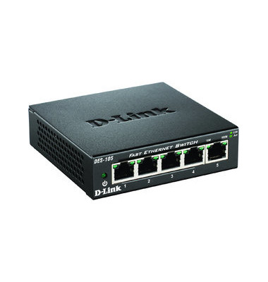 Netzwerk Switch RJ45 D-Link DES-105 5 Port 100 MBit/s
