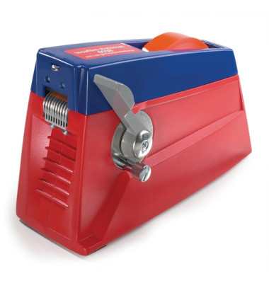 Klebebandabroller Halbautomatischer Tischabroller 06038-00000, f&uuml;r Klebeb&auml;nder bis 30mm x 66m, rot/blau