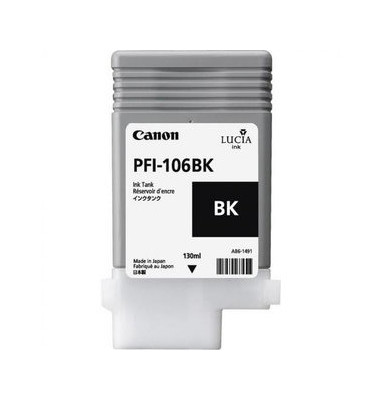 Tintenpatrone, PFI-106BK, original, 130 ml