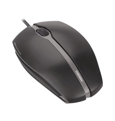 PC-Maus GENTIX Silent Corded Optical Mouse JM-0310-2, 3 Tasten, mit Kabel, USB-Kabel, ergonomisch, optisch, schwarz