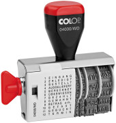 Text- und Datumsstempel 04000/WD mit 12 Texten + Datum Metall/Kunststoff Schrifthöhe 4mm im Blister