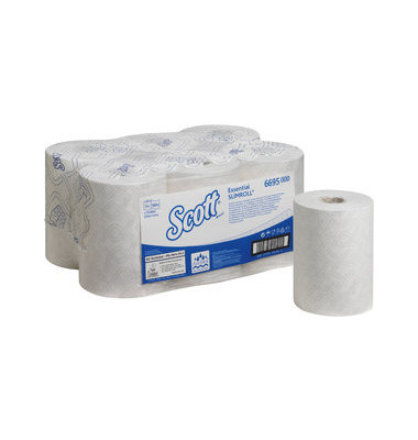 Rollenhandt&uuml;cher ESSENTIALT 6695, Au&szlig;enabrollung, 1-lagig, wei&szlig;, Airflex