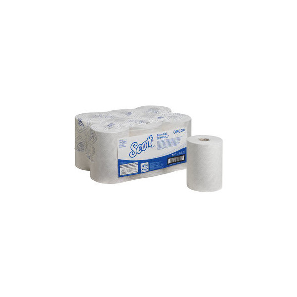 5033848038787 - Rollenhandtücher ESSENTIALT 6695 Außenabrollung 1-lagig weiß Airflex 5033848038787 6 Stück